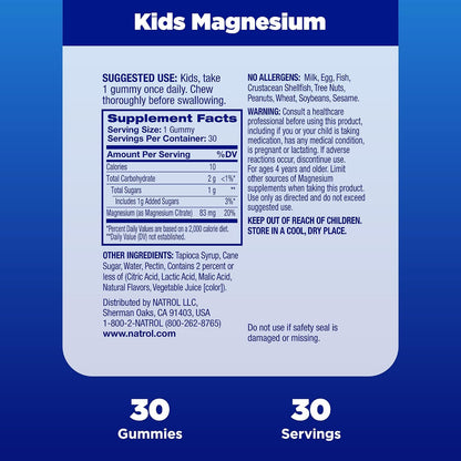 Natrol Kids Magnesium Citrate Gummies, Apoyo – Reputación de la marca: Natrol es una marca reconocida en el sector – Image 5