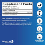 Patient One L-Teanina 200 mg con Suntheanine | 60 Cápsulas