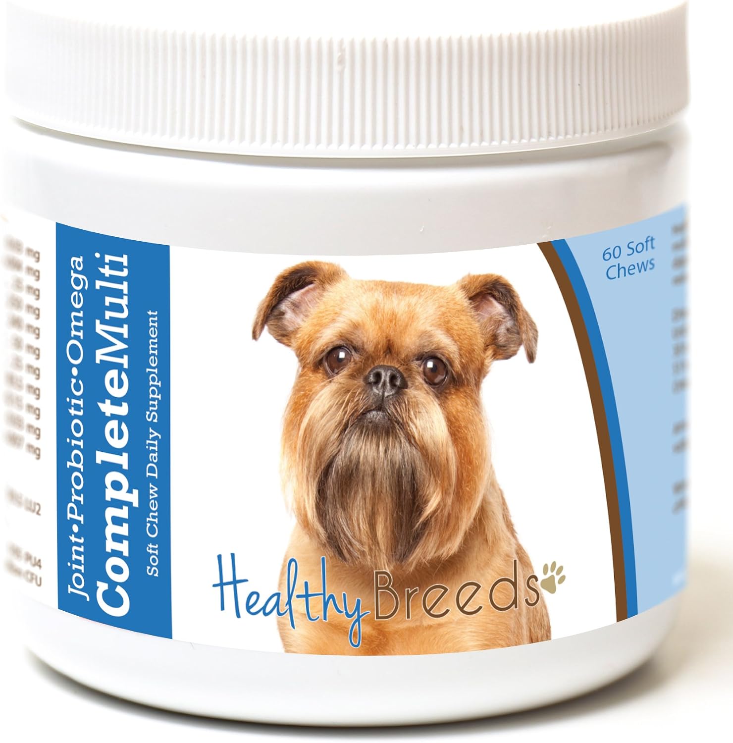 Healthy Breeds Brussels Griffon Multivitamínico Todo en Uno Masticable 60 unidades