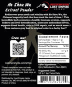 He Shou Wu 10:1 Extracto en Polvo | Raíces de Polygonum multiflorum (Fo-Ti) (100 g)