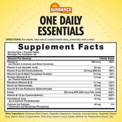 Sundance Multivitamínico Diario para Adultos – Calidad de los ingredientes: Evita aditivos innecesarios, alérgenos – Image 2