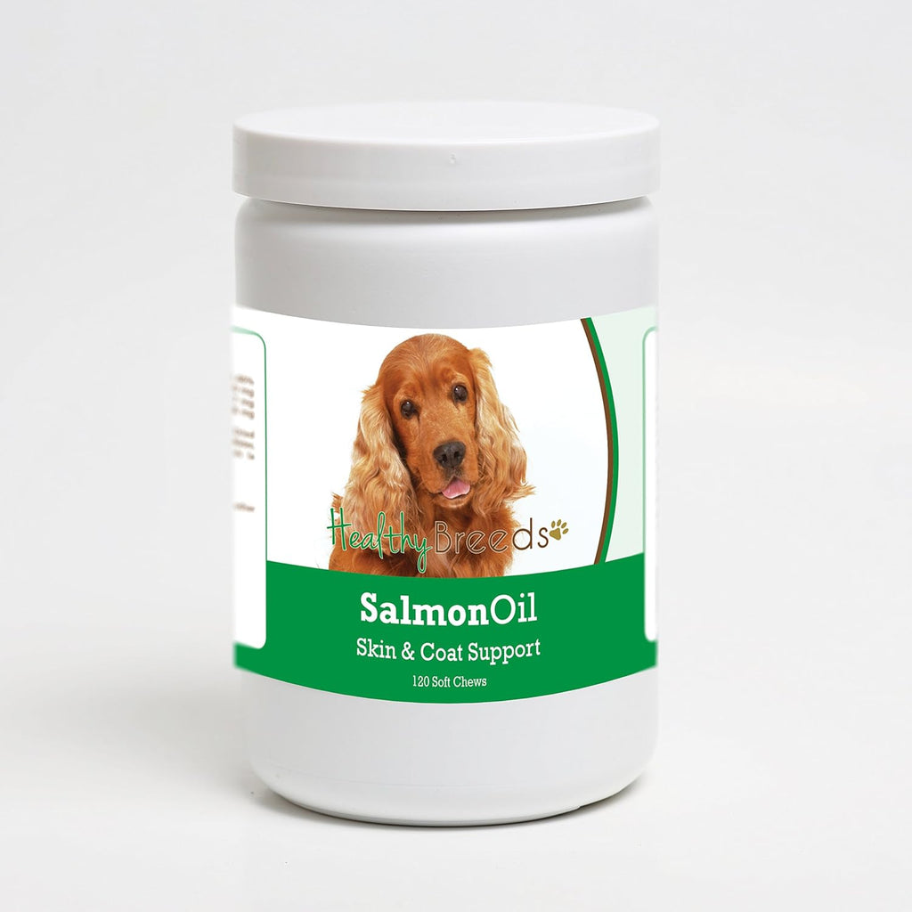 Healthy Breeds Salmon Oil Soft Chews para Cocker Spaniel, 120 unidades