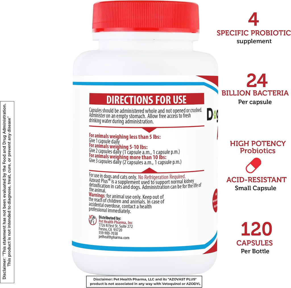 Azovast Plus Suplemento Renal para Perros y Gatos, 240 Cápsulas