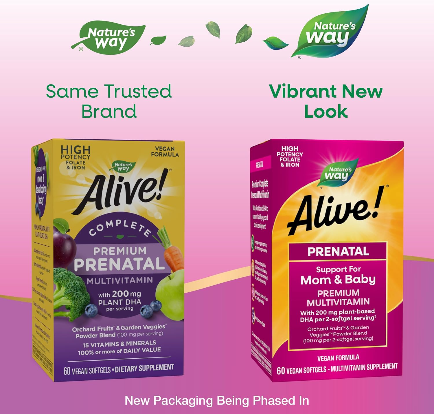 Nature's Way Alive! Complete Premium Vitaminas Prenatales, 60 Cápsulas Veganas