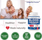 Longevity Blood Pressure Formula [150 Cápsulas] - con más de 12 Hierbas Naturales. Suplemento de Apoyo Dietético