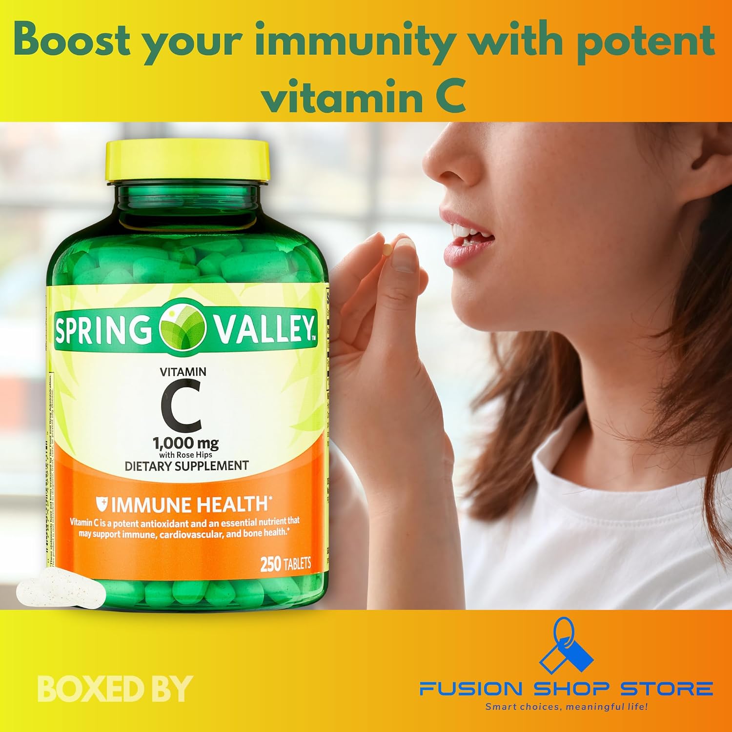 Vitamina C 1000 mg con Escaramujo, 250 Comprimidos
