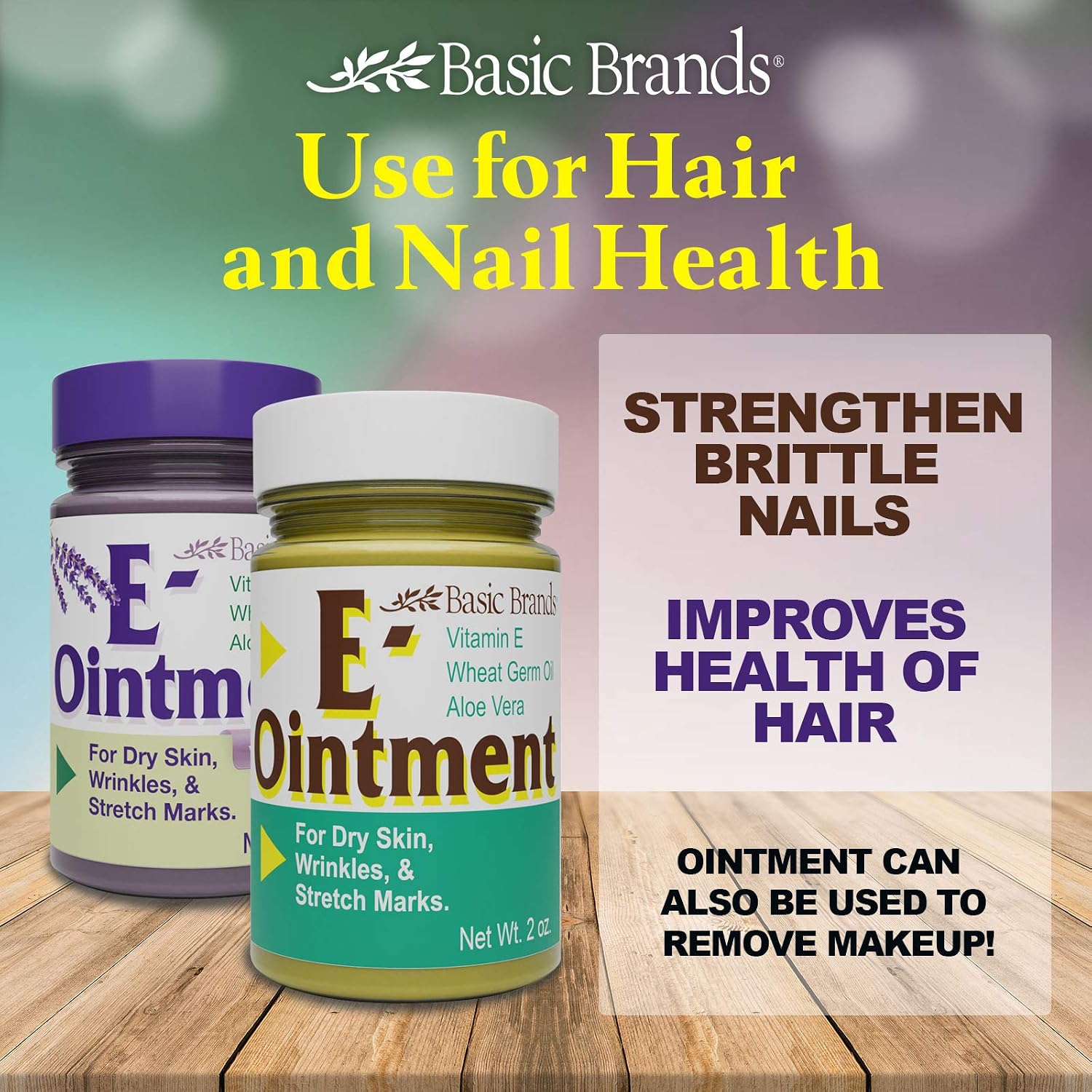 Basic Organics Vitamin E Ointment, 2 oz, Original (3 Pack)