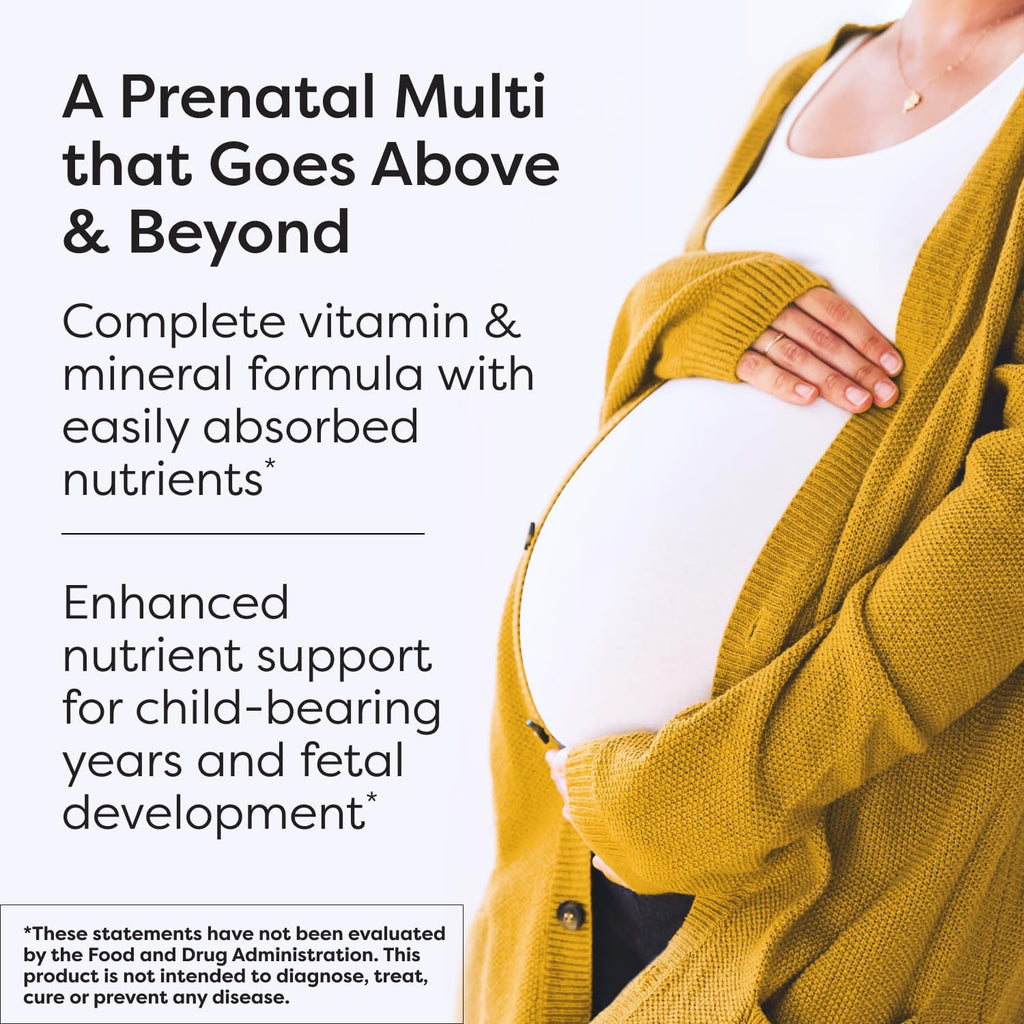 SFI Health Klaire Labs Prenatal & Nursing Multivitamin - Complejo Multivitamínico Prenatal con Hierro (90 Cápsulas)