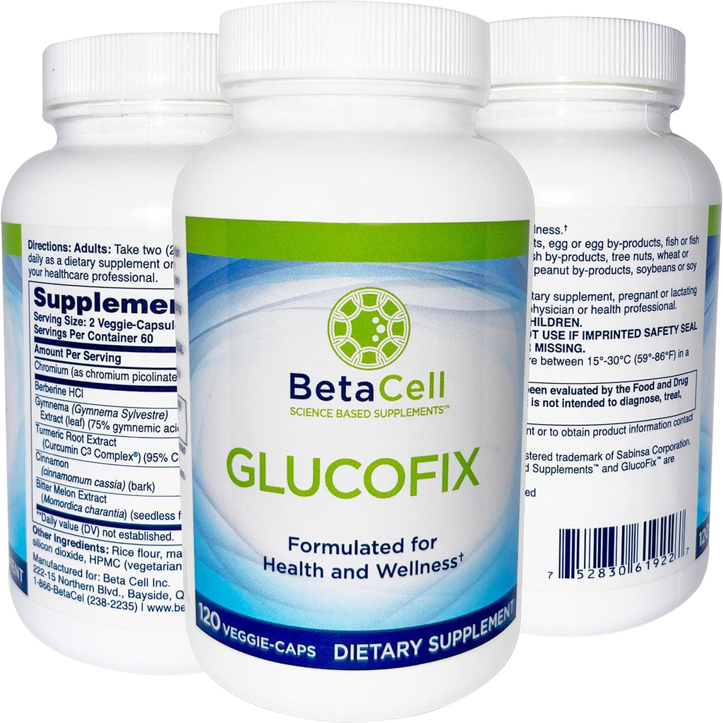 Glucofix – Complemento de Berberina para el Apoyo del Azúcar en Sangre – 120 Cápsulas