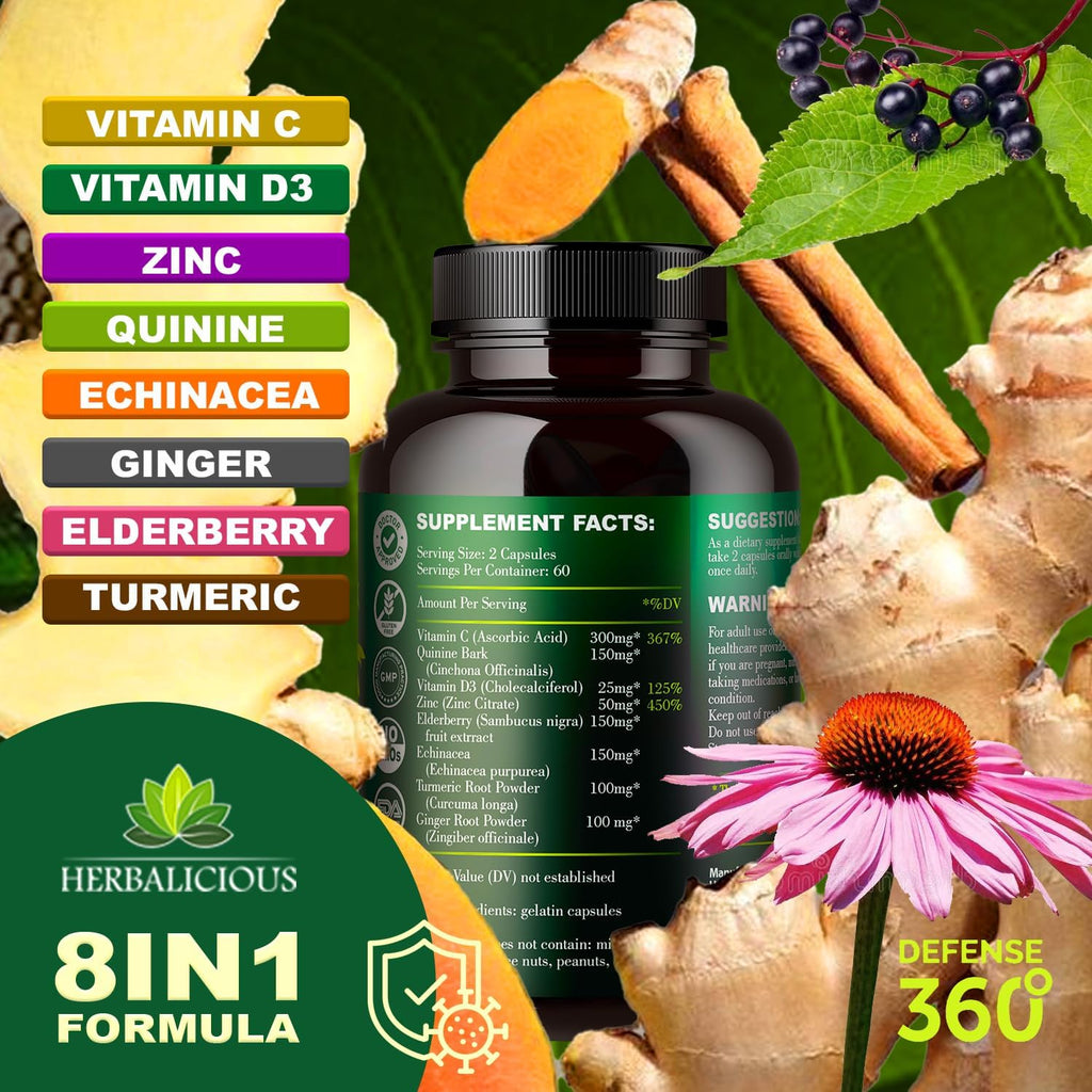 Defence360 Apoyo Inmunológico 8-en-1, 120 Cápsulas