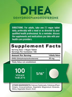 Nature's Truth DHEA 25mg Comprimidos - 100 uds - Vegano, No GMO y Sin Gluten