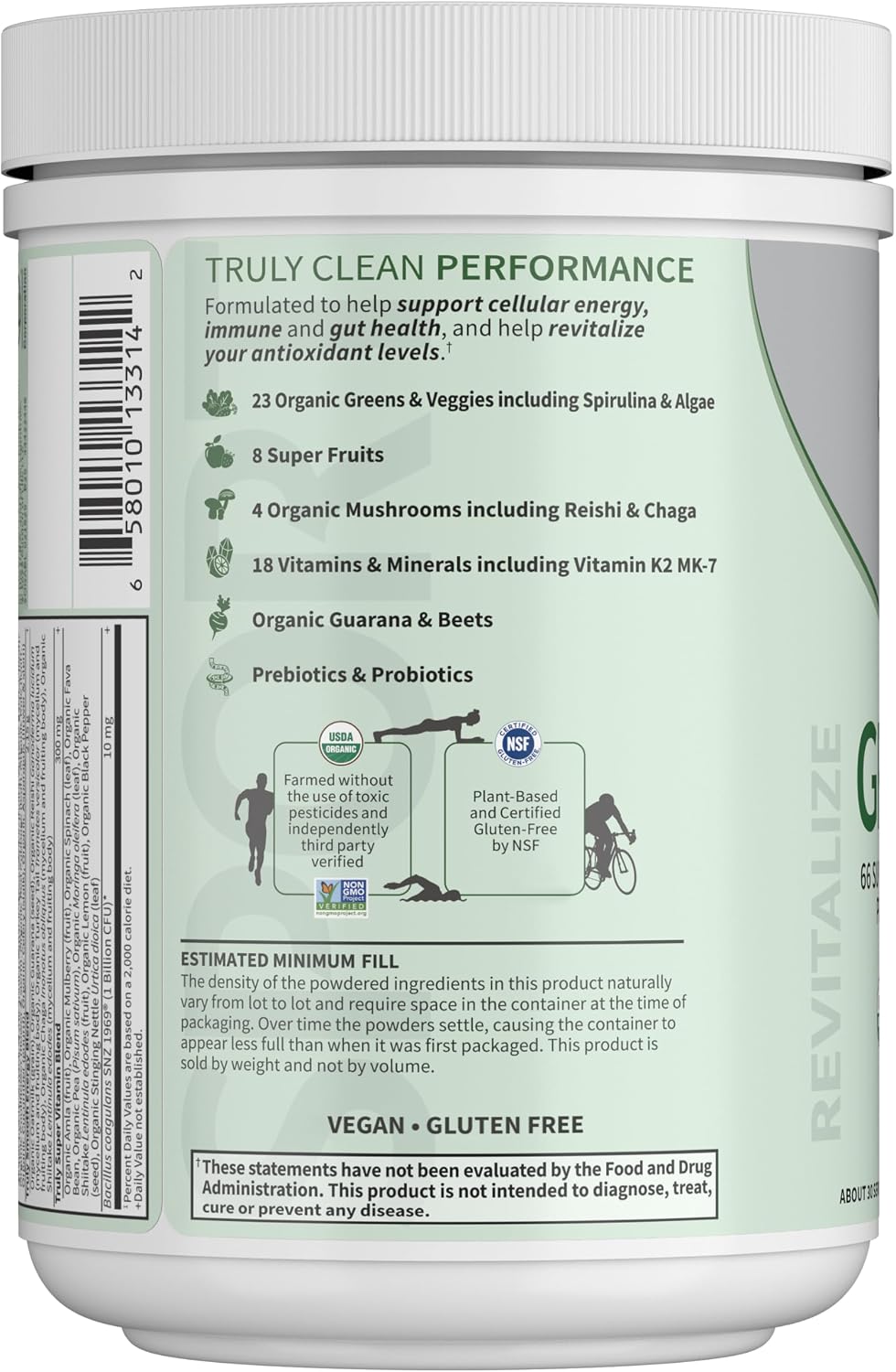 Garden of Life Sport Organic Greens – Apple Berry (270g)