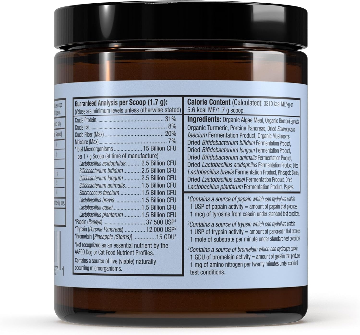 Bark & Whiskers Probiotics + Enzymes - Probióticos y Enzimas para Perros y Gatos - 60 Cucharadas