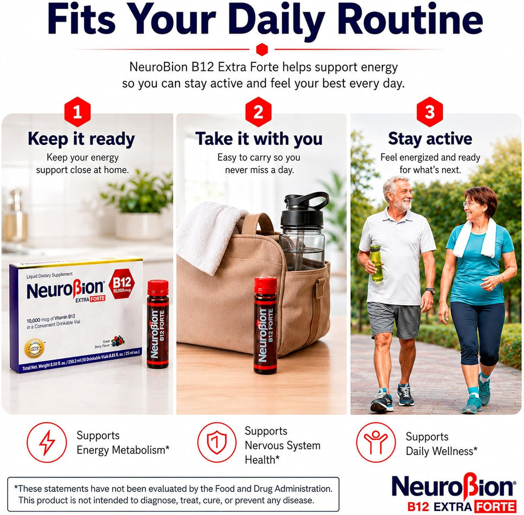 Neurobion Extra Forte B12 10.000 mcg Viales Líquidos - 10 Viales