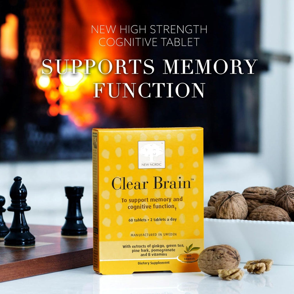 New Nordic Clear Brain Tablets, Cognitive Support and Memory, 60 Tablets