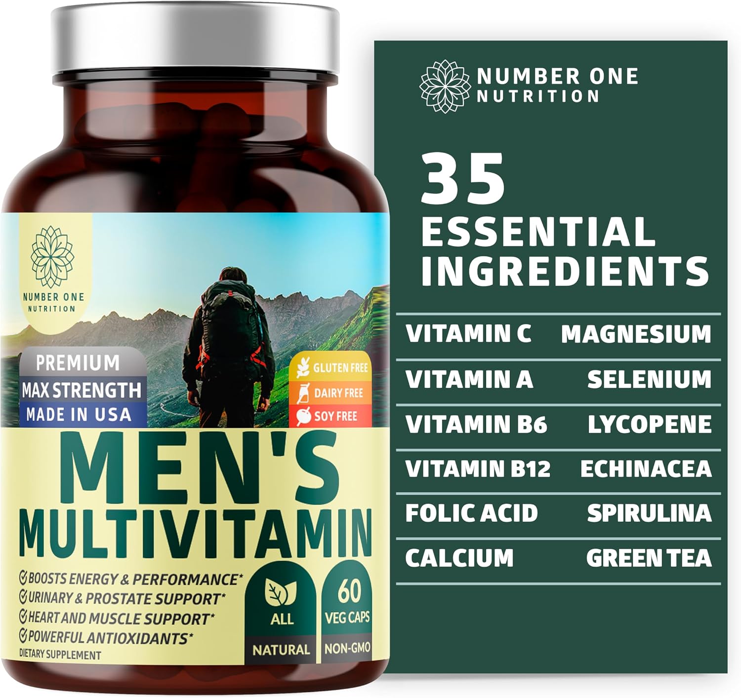 Multivitamínico Diario para Hombres con 35 Nutrientes, Saw Palmetto, 60 Cápsulas