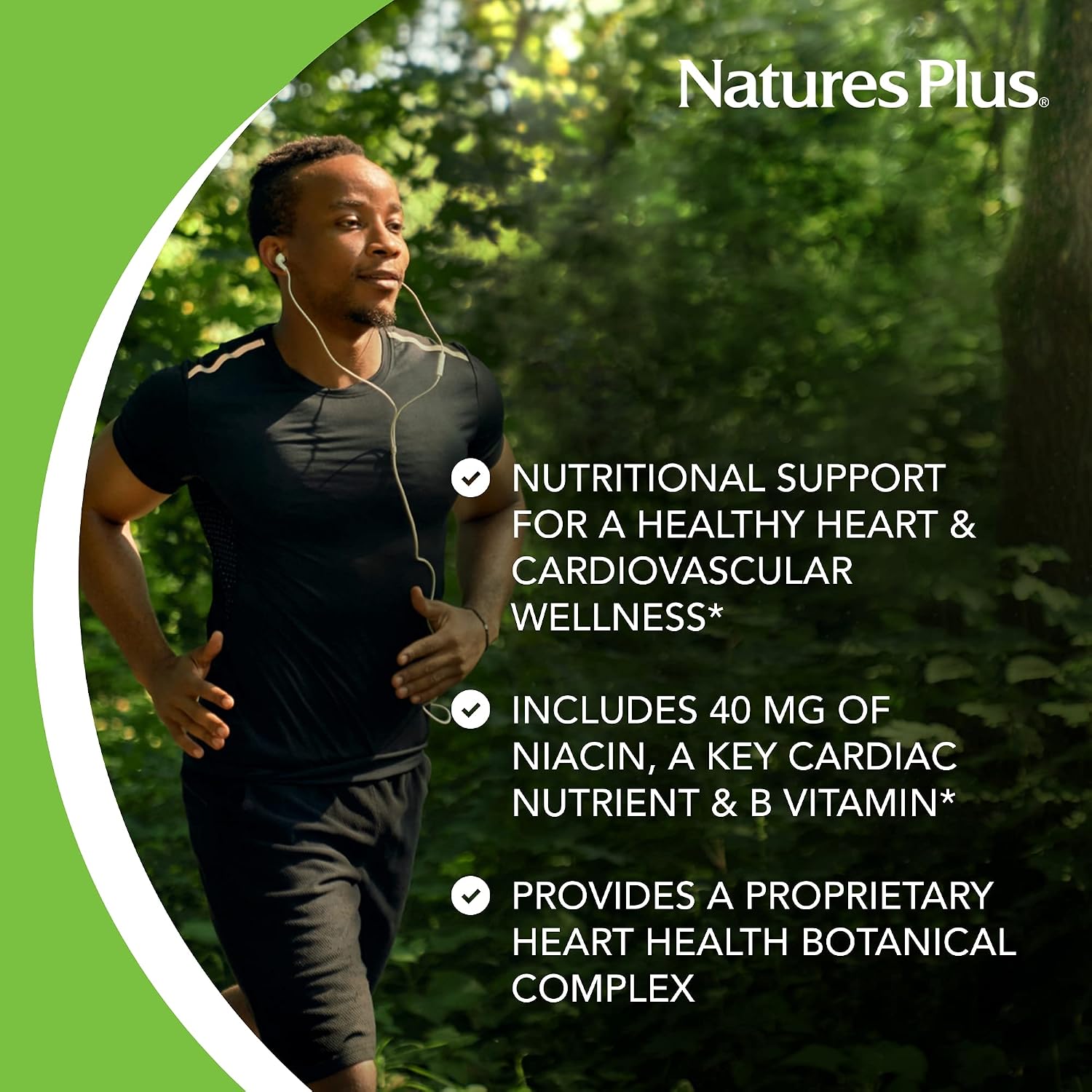 NaturesPlus Heartbeat - 90 Tablets - Vitamin, Mineral and Herbal Complex for Cardiovascular Support - Vegetarian, Gluten-Free