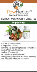 PawHealer Water Retention Herbal Waterfall Formula - 100g - Polvo Herbal para Perros y Mascotas