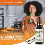 Suplemento Líquido de Vitamina B3 (Niacinamida) - Sin Flush - Absorción Rápida - 120 ml