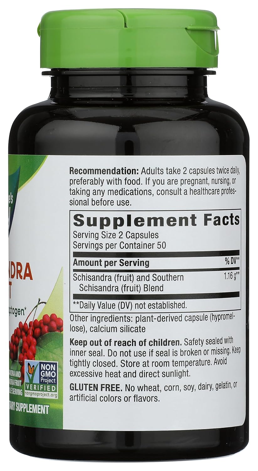 Schisandra Fruit de Nature's Way, 1.160 mg por porción, 100 cápsulas vegetarianas