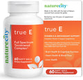 NatureCity True-E Vitamina E con Tocotrienoles y Alfa Tocoferol Natural | Complejo de Vitamina E No OGM | 60 Cápsulas Blandas