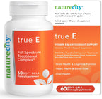 NatureCity True-E Vitamina E con Tocotrienoles y Alfa Tocoferol Natural | Complejo de Vitamina E No OGM | 60 Cápsulas Blandas
