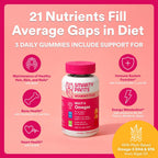 SmartyPants Gominolas Multivitamínicas para Mujeres, Omega 3 DHA/EPA, Metilfolato, CoQ10, Vitamina D3, C, B12, B6, A, K, Zinc, Tres Sabores de Fruta, 90 Gominolas (Suministro para 30 Días)