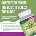 Dr. Liz Cruz Gastro Greens - Suplemento de Verduras con Enzimas, 90 Cápsulas