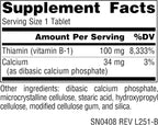 Source Naturals Vitamina B-1 (Tiamina) 100 mg, 250 Tabletas