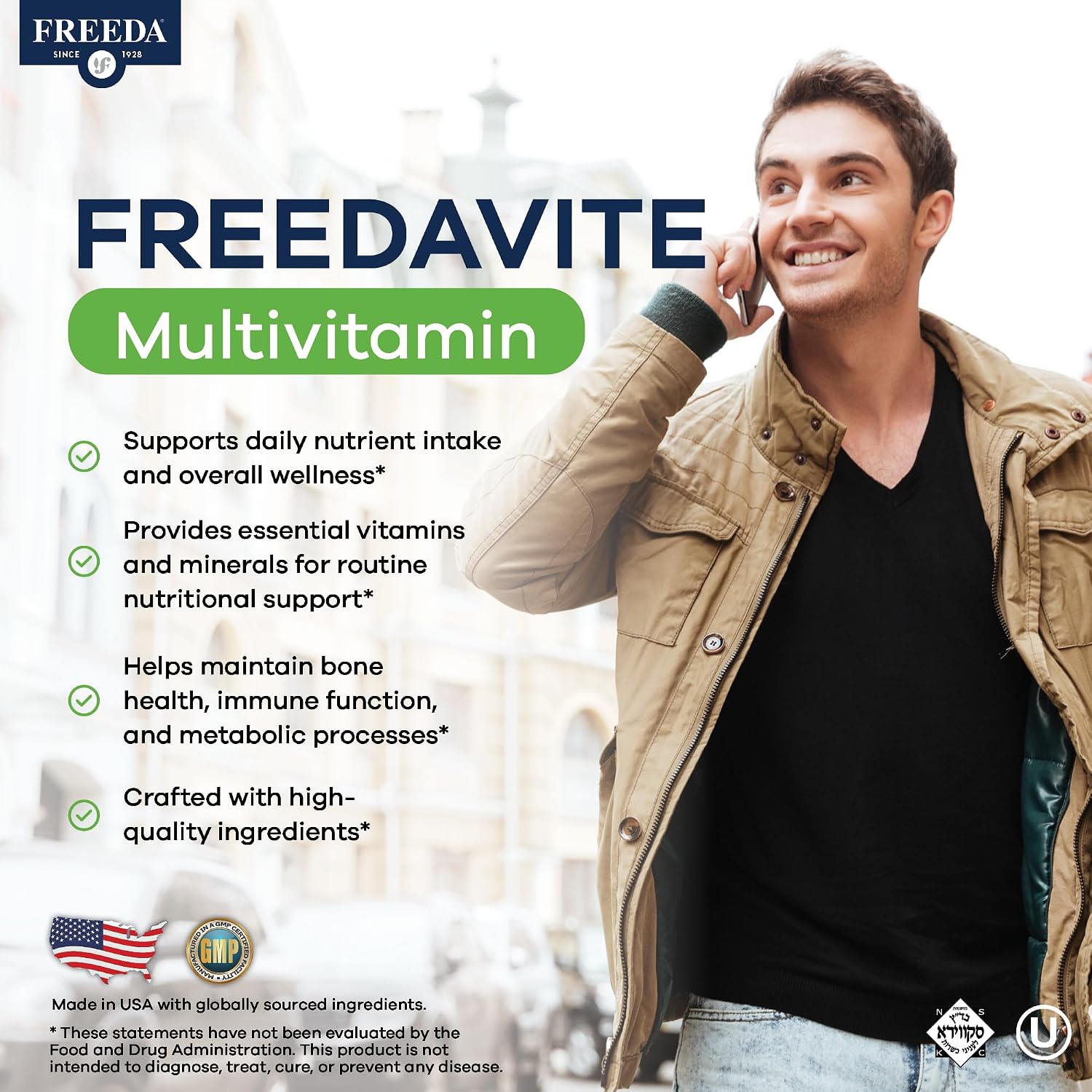 Freedavite - Multivitamínico Moderado para Hombres y Mujeres - 100 Comprimidos