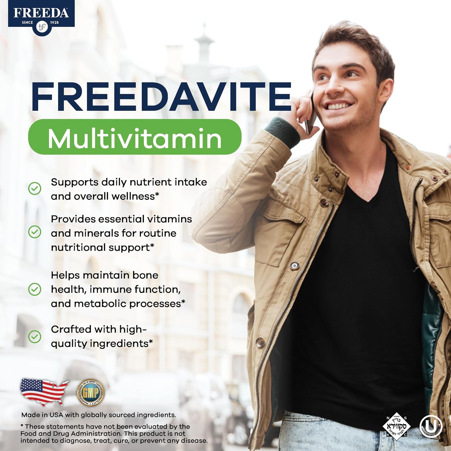 Freedavite Tiny Tablet - Multivitamin Moderate for Men & Women - 250 Tablets