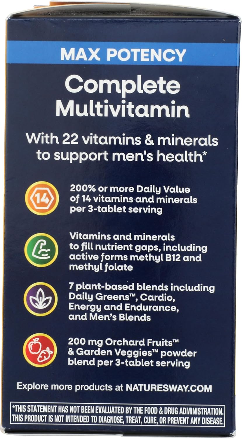 Nature's Way Multivitamínico Alive Energizer para Hombres, 90 Cápsulas