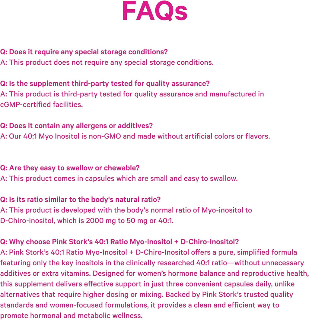 Inositol 40:1 Myo y D-Chiro para Mujeres - 30 Servicios - Pink Stork