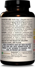 Jarrow Formulas Methyl B-12 & Methyl Folate - 60 Comprimidos Masticables
