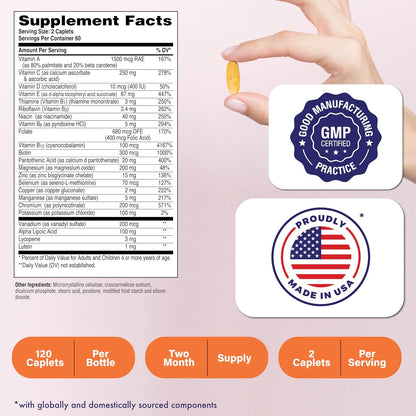 Health Thru Nutrition Ultra-Betic Multivitamin 120 cápsulas | Apoyo nervioso, visión, energía | con ALA, Licopeno | No GMO, – Image 2
