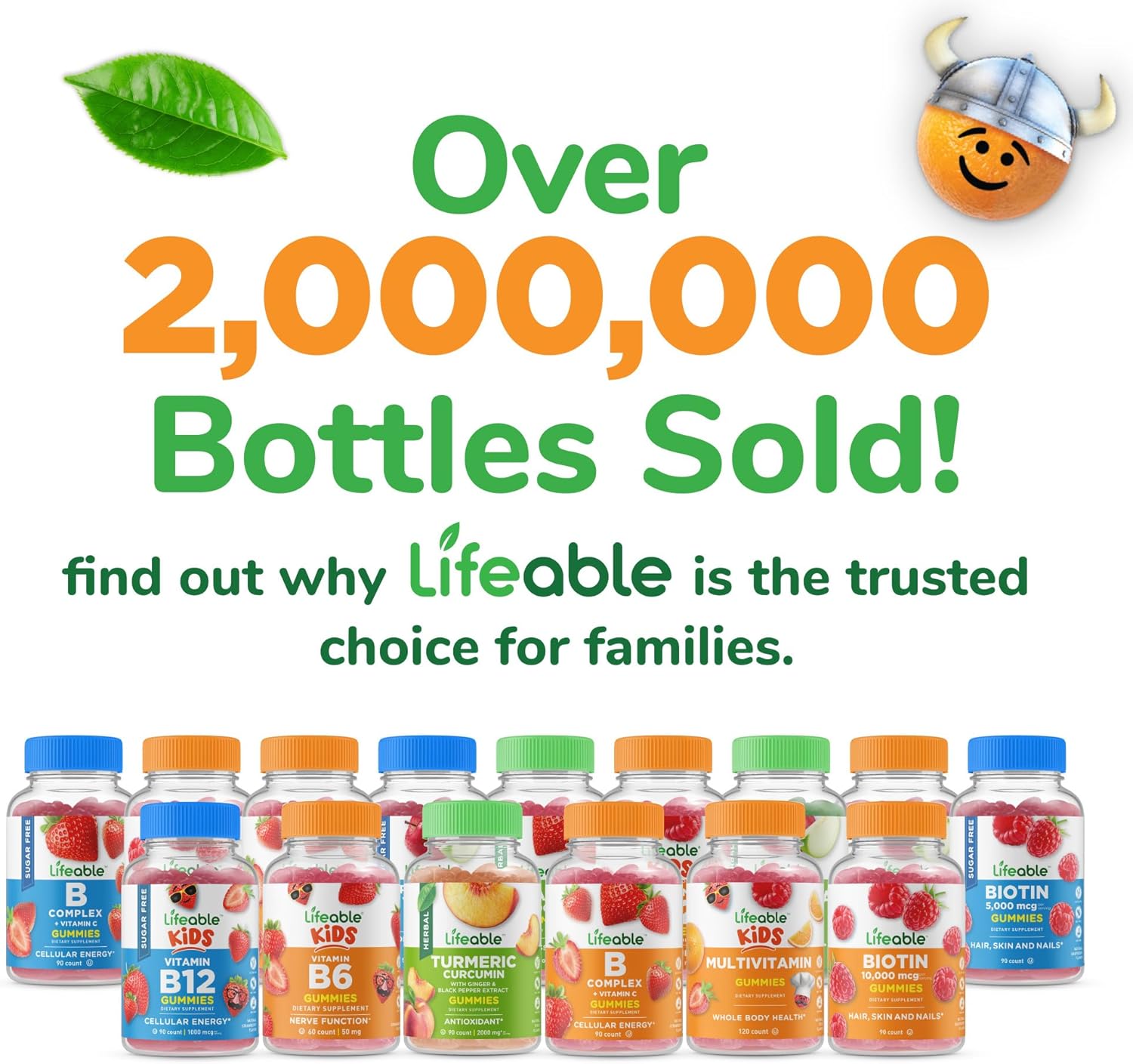 Lifeable Complejo B para Niños con Vitamina C - Gominolas Veganas de Vitaminas B - 90 Gominolas