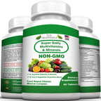 Pure Healthland Super Daily Multivitamin for Adults - 42 Fruits and Vegetables + 21 Vitamins and Minerals - Vegan Tablets, 90 Count