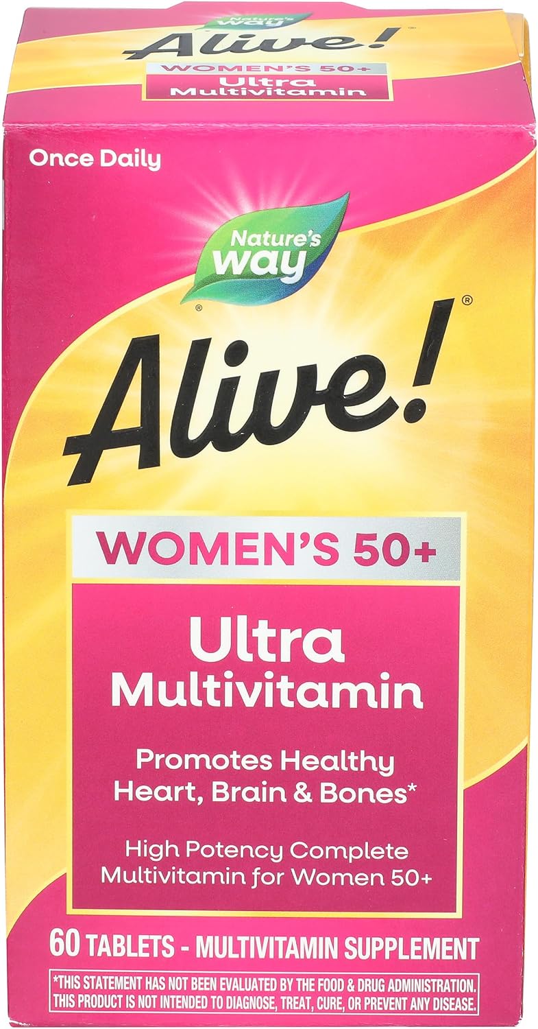 Nature's Way Multivitamínico Alive Once Daily Mujeres 50 Plus, 60 Comprimidos