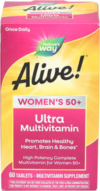 Nature's Way Multivitamínico Alive Once Daily Mujeres 50 Plus, 60 Comprimidos