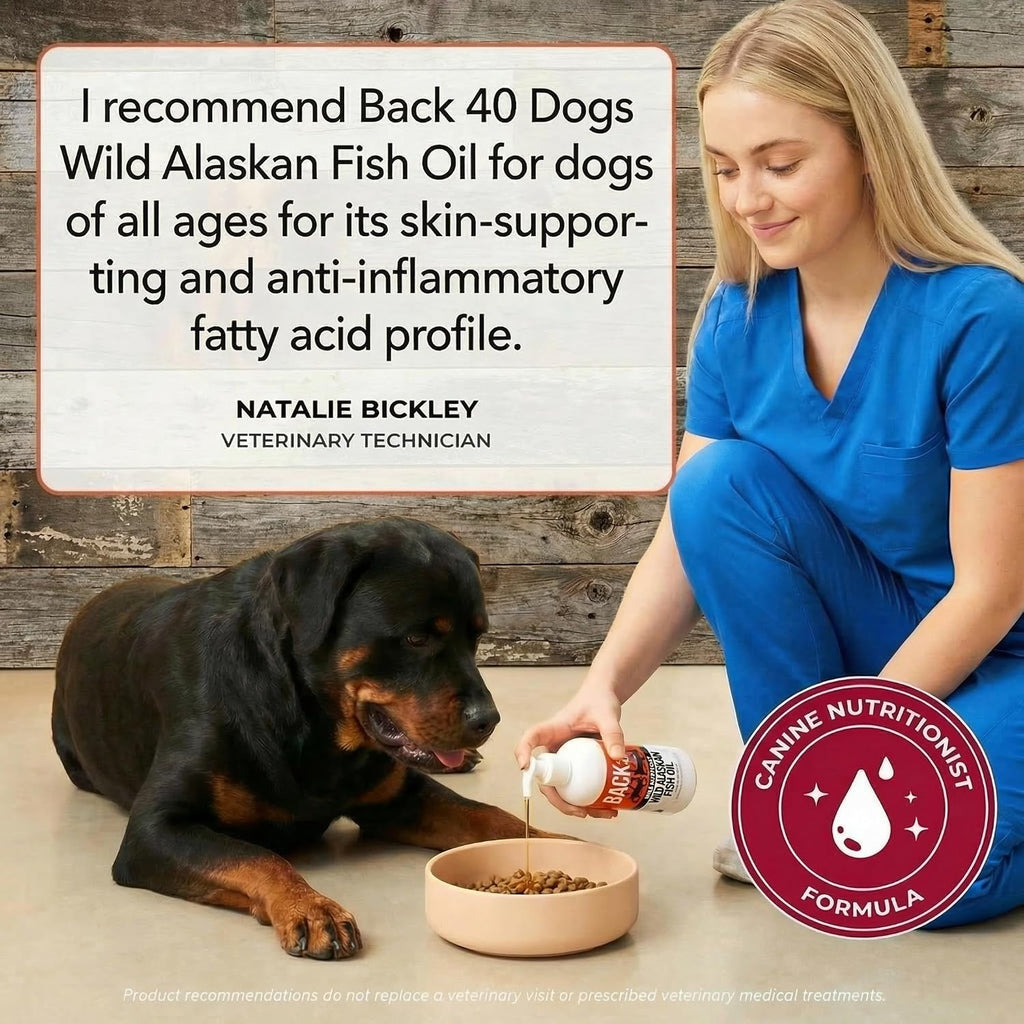 Back 40 Dogs Aceite de Pescado Salvaje de Alaska para Perros y Gatos - 473 ml