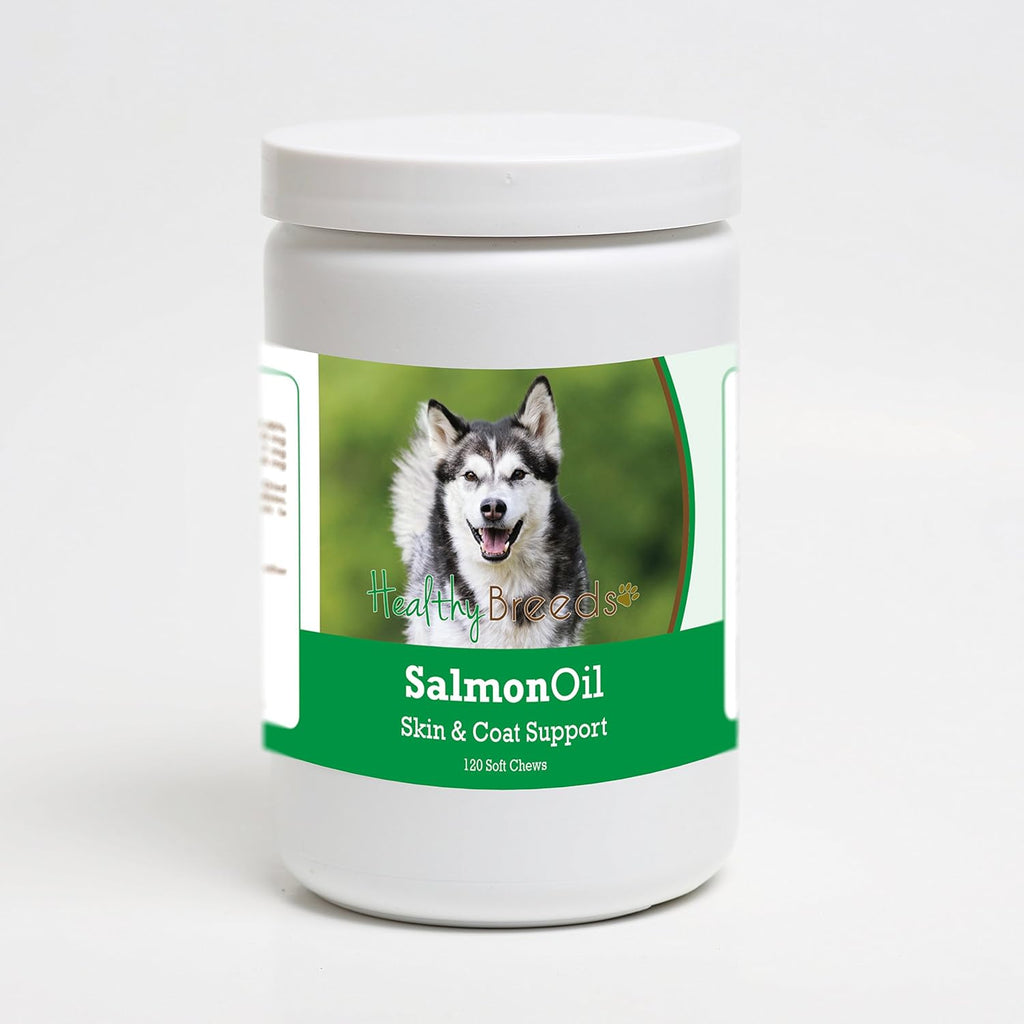 Healthy Breeds Masticables Blandos de Aceite de Salmón para Perros Alaskan Malamute, 120 unidades
