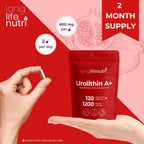 Urolithin A 1200mg - 120 Cápsulas Vegetales de Postbiótico Puro de Granada, Analizado, Vegano