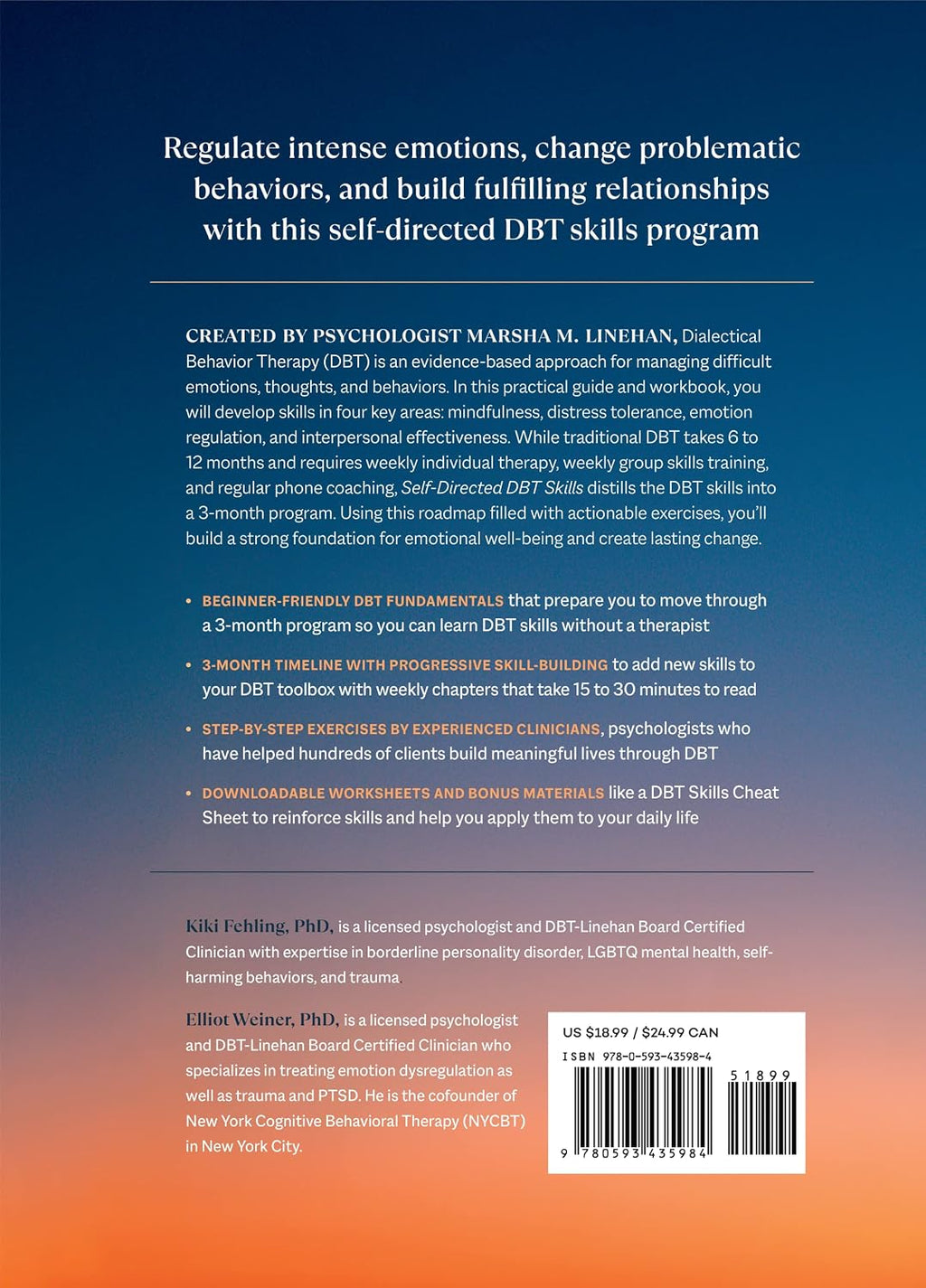 Self-Directed DBT Skills: A 3-Month DBT Workbook to Regulate Intense Emotions & Create Lasting Change with Dialectical Behavior Therapy