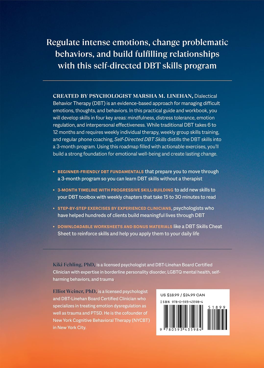 Self-Directed DBT Skills: A 3-Month DBT Workbook to Regulate Intense Emotions & Create Lasting Change with Dialectical Behavior Therapy
