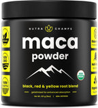 NutraChamps Maca Root Orgánica 2100mg, 180 Cápsulas, Mezcla de Maca Negra, Roja y Amarilla