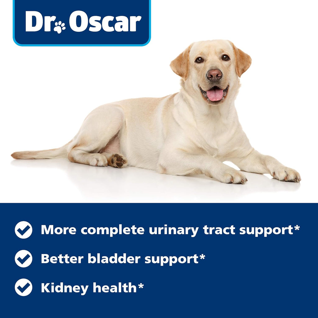 Dr. Oscar Suplemento Urinario para Perros con Arándano, D-Manosa e Hibisco - 90 Comprimidos Masticables