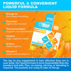 Brain Assist - Suplemento para el cerebro con curcumina, uridina y omega-3, sabor naranja