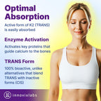 InnovixLabs Vitamina K2 Full Spectrum, 90 Cápsulas Blandas con 600 mcg de MK7 y MK4 Trans