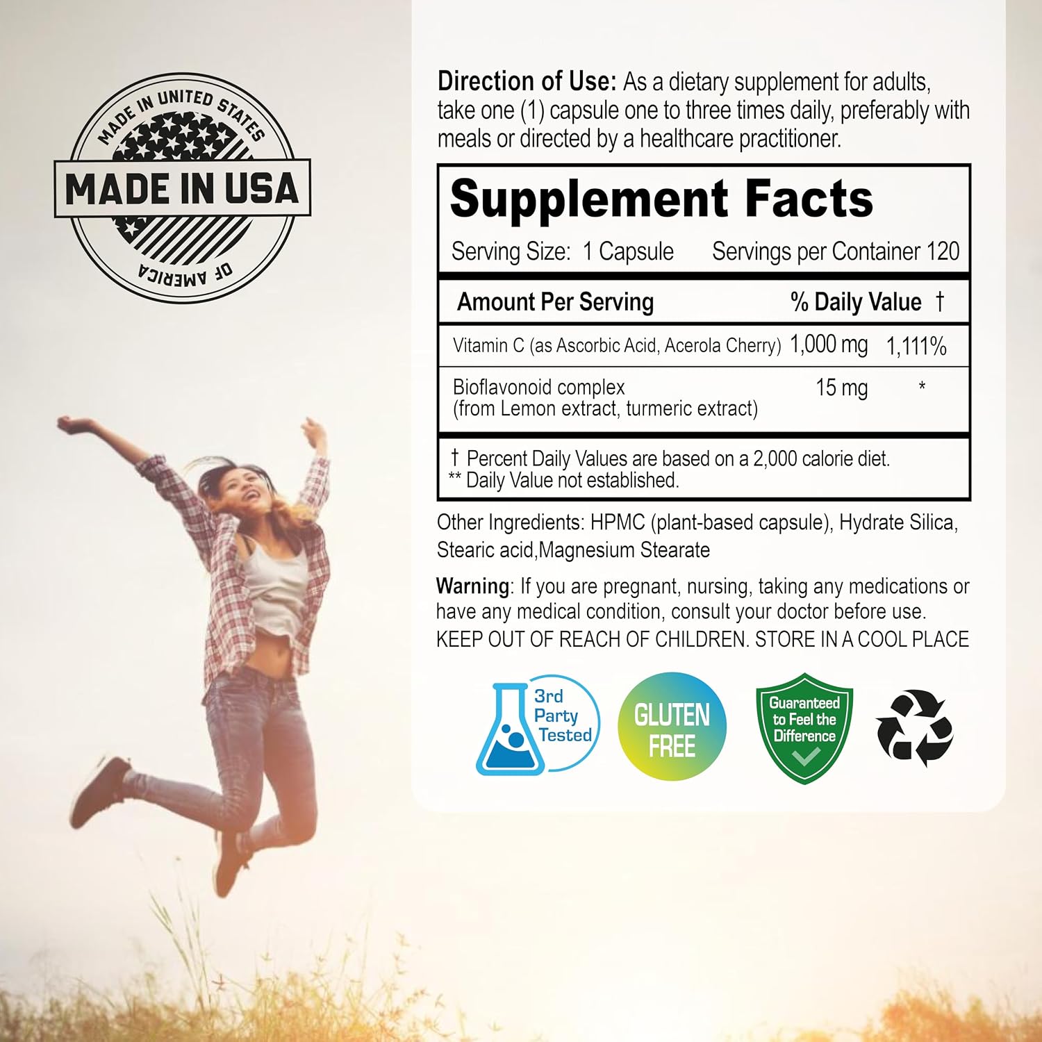 NANOWELL Vitamina C Tamponada 1000 mg con Bioflavonoides - Apoyo Inmunológico y Antioxidante - 180 Cápsulas