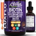 LuxFlo Biotina y Colágeno Líquido - Suplemento Completo para Cabello, Piel y Uñas